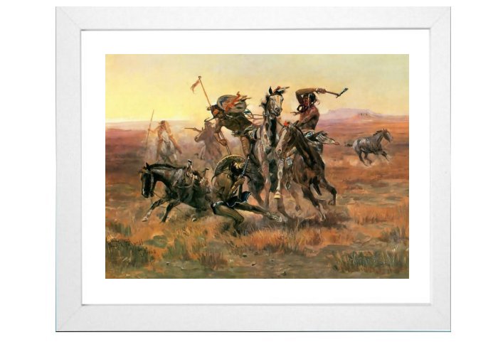 Charles Russell Painting Framed Print